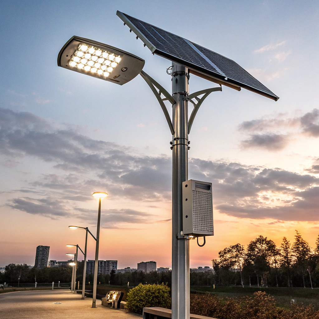 Solar street light components diagram