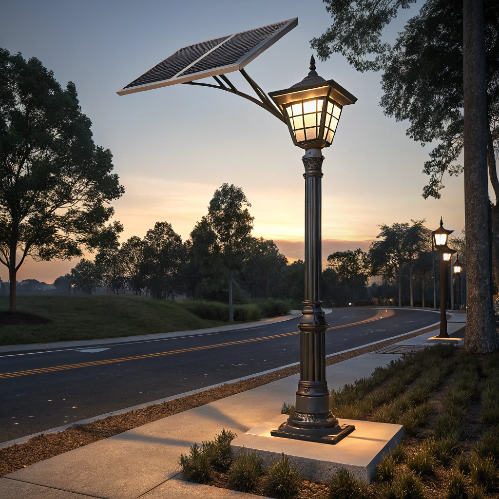 Solar street light components diagram