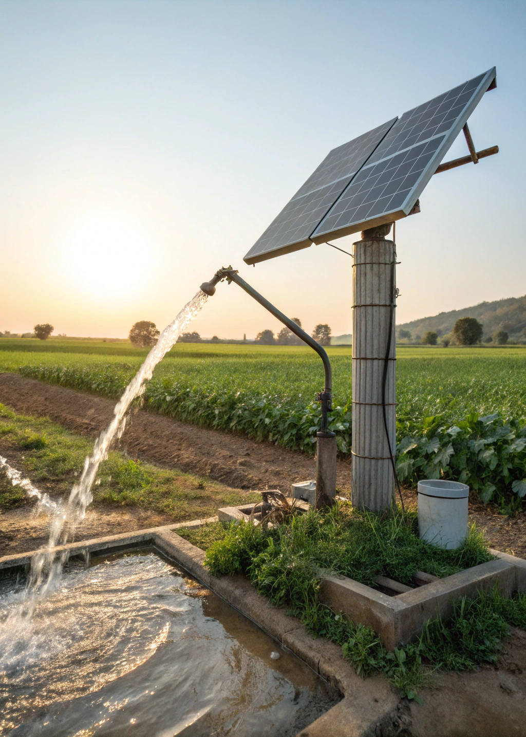 Solar pump with battery backup system schematic