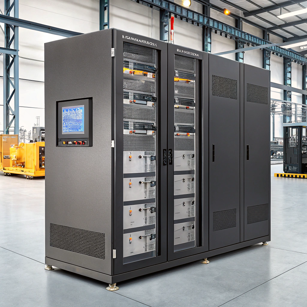 Energy storage cabinets in an industrial setting