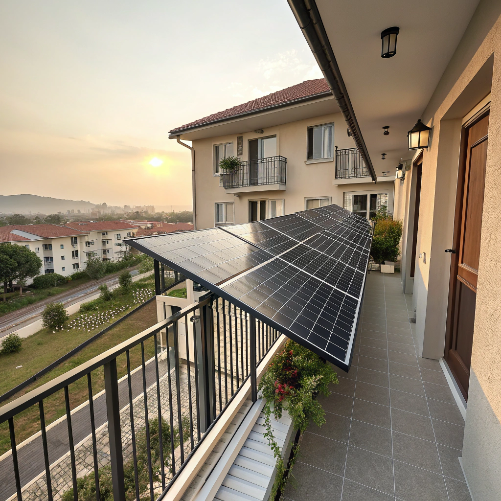 Solar inverter comparison graphic showing high vs low voltage systems